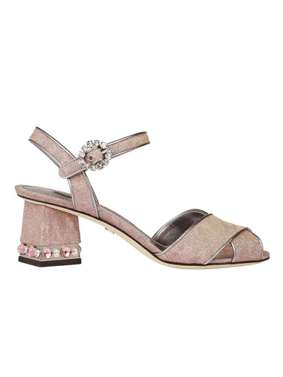 Shop Dolce & Gabbana Sandals In Rosso/oro