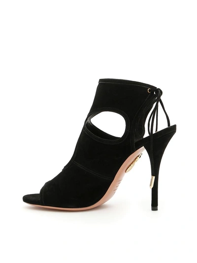 Shop Aquazzura Sexy Thing Sandals In Black