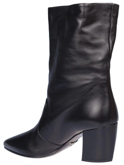 Shop Prada Pointed Toe Boots In Nero