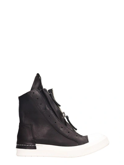 Shop Cinzia Araia Zipped Hi-top Sneakers In Black