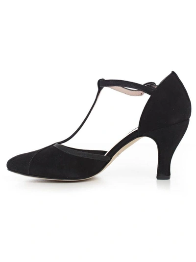 Shop Repetto T-bar Pumps In Carbone