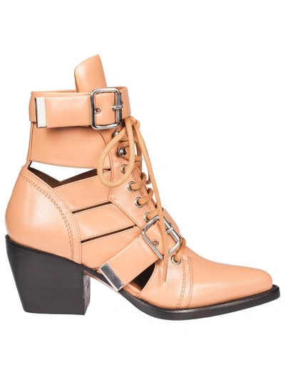 Shop Chloé Chloe Rylee Ankle Boots In Dusty Coral
