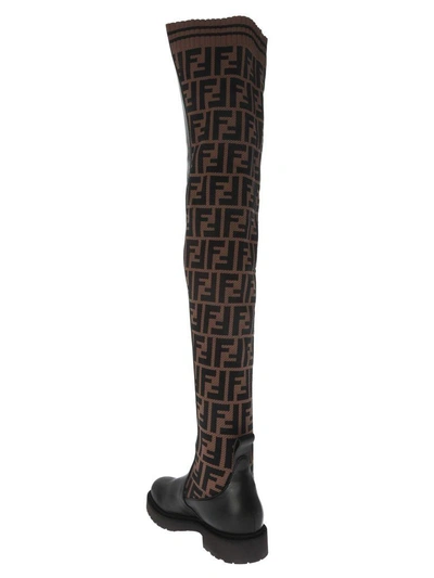 Shop Fendi Ff Over-the-knee Boots