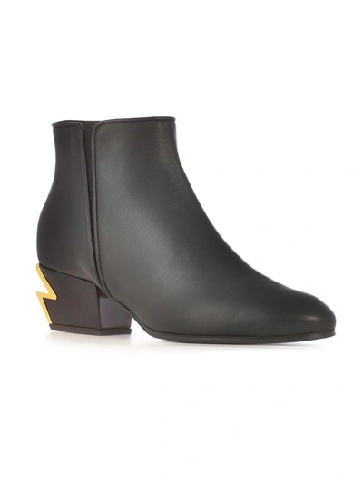 Shop Giuseppe Zanotti Design Heel Lightning Boots In Black