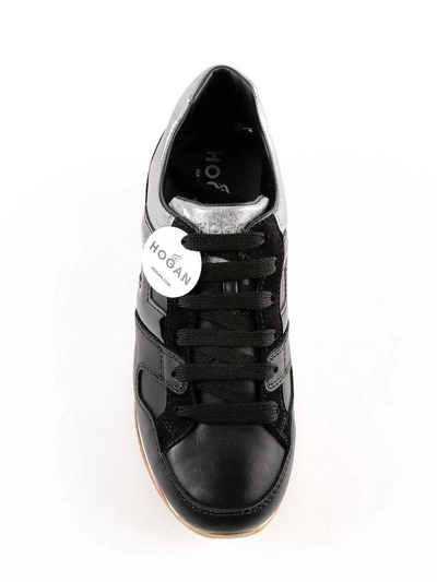Shop Hogan Maxi H222 Sneakers In 019u Nero+grigio Medio