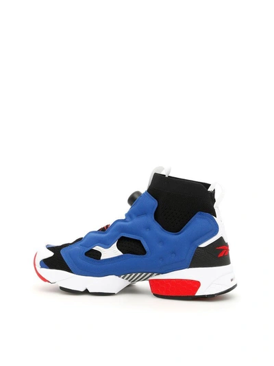 Shop Reebok Unisex Ultraknit Instapump Fury Sneakers In Black/dark Royal (black)