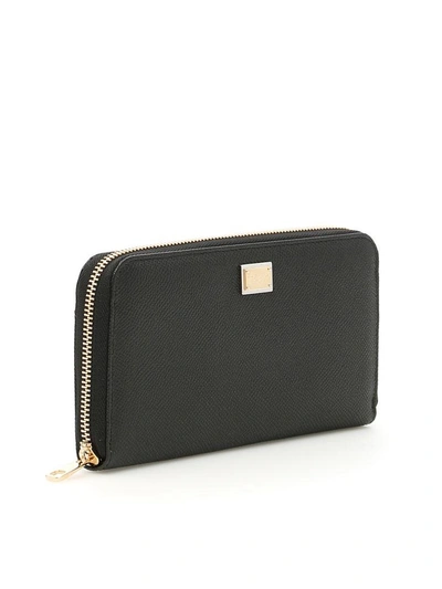 Shop Dolce & Gabbana Zip-around Wallet In Nero|nero