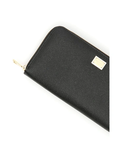 Shop Dolce & Gabbana Zip-around Wallet In Nero|nero