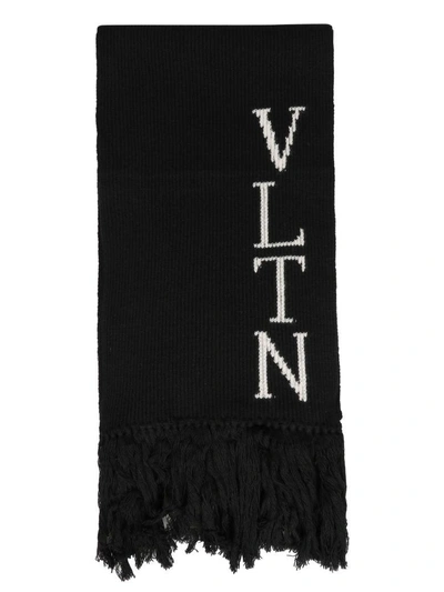 Shop Valentino Vltn Logo Scarf In 0ni