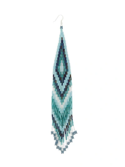Shop Jessie Western Zuni Chandelier Earrings In Multicolor Blue|blu
