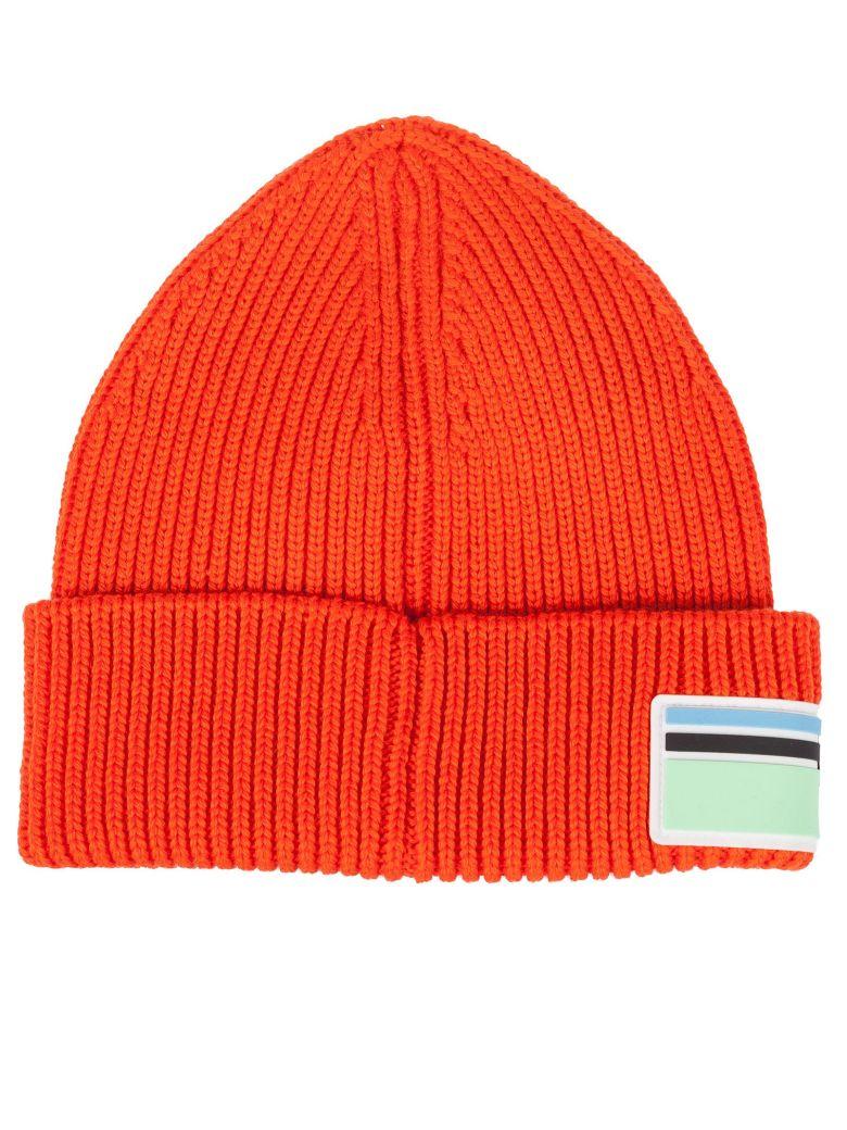 prada orange beanie