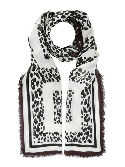 Shop Givenchy Leopard 4g Scarf In Avorio