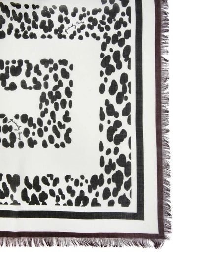 Shop Givenchy Leopard 4g Scarf In Avorio