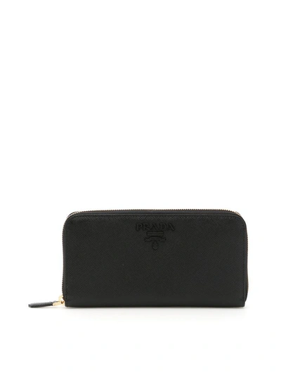 Shop Prada Zip-around Wallet In Nero (black)