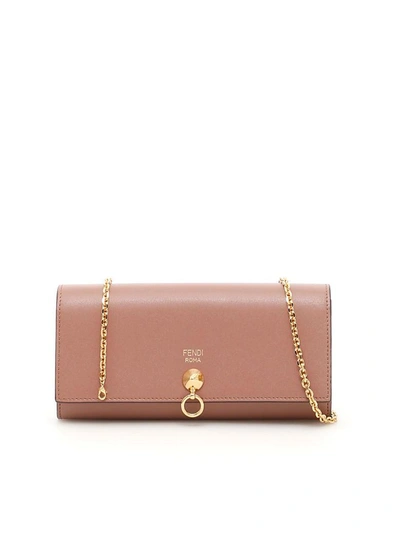 Shop Fendi By The Way Wallet On Chain In English Rose Oro Sofrosa