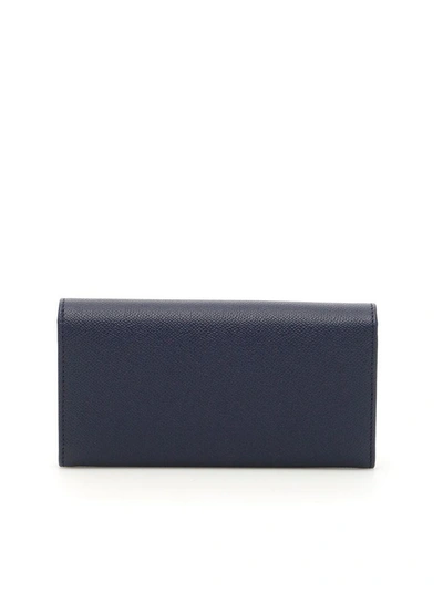 Shop Ferragamo Gancini Continental Wallet In Mirto|blu