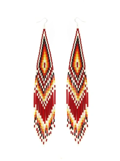 Shop Jessie Western Zuni Chandelier Earrings In Multicolor Redrosso