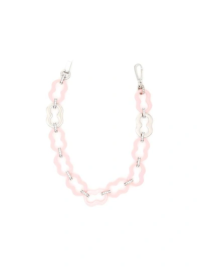 Shop Prada Plexi Chain Strap In Petalo (pink)