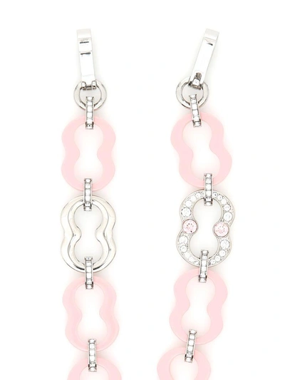 Shop Prada Plexi Chain Strap In Petalo (pink)