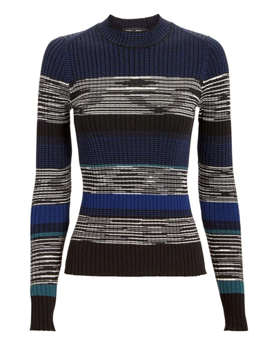 Shop Proenza Schouler Blue Space Dye Knit Top