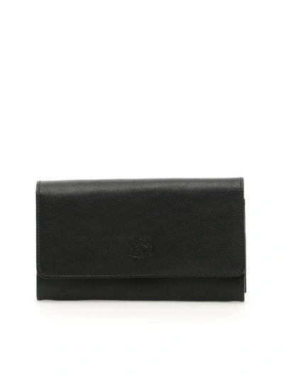 Shop Il Bisonte Flap Wallet In Nero (black)
