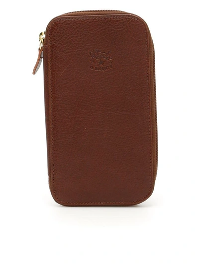 Shop Il Bisonte Zip-around Wallet In Marrone (brown)