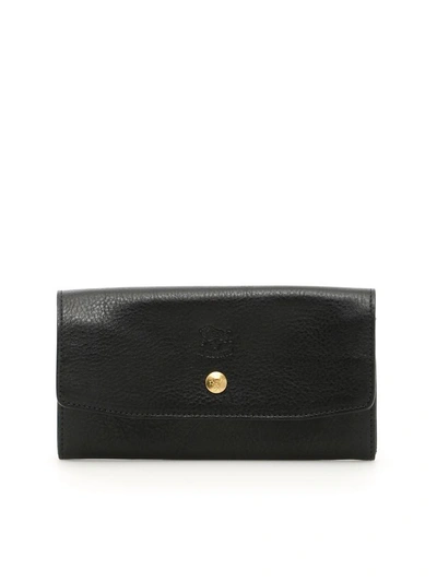 Shop Il Bisonte Smooth Leather Wallet In Nero (black)