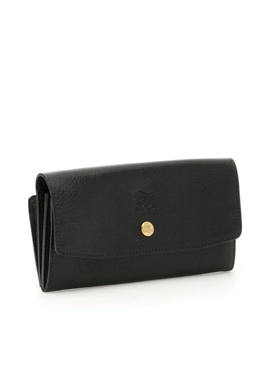 Shop Il Bisonte Smooth Leather Wallet In Nero (black)