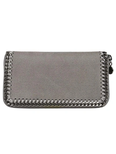 Shop Stella Mccartney Chain Zip Around Wallet In Light Grey