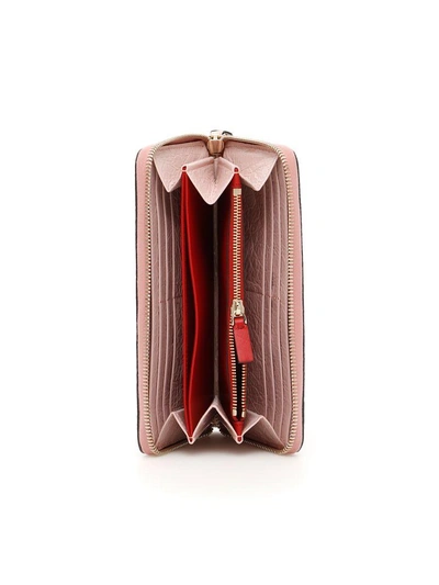 Shop Valentino Zip-around Wallet In Pink