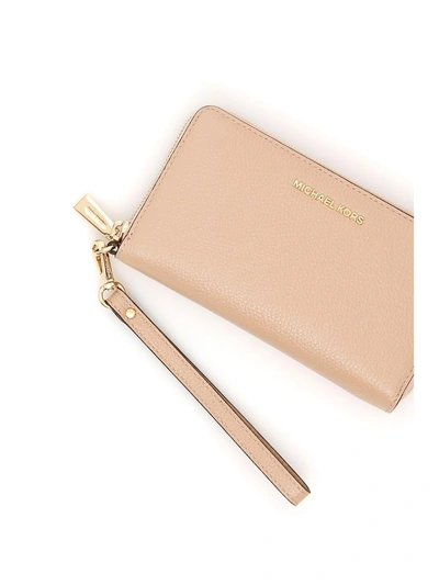 Shop Michael Michael Kors Mercer Phone Case In Oysterbeige