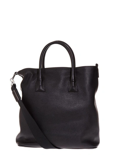 Shop Maison Margiela Sailor Black Leather Shopper Bag