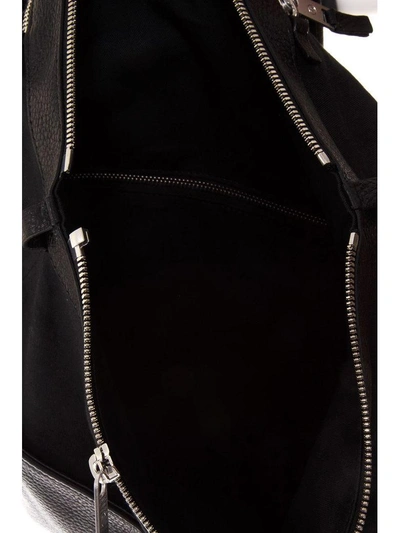 Shop Maison Margiela Sailor Black Leather Shopper Bag