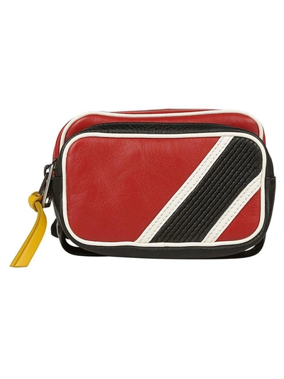 Shop Givenchy Belt Bag In Black-white-red
