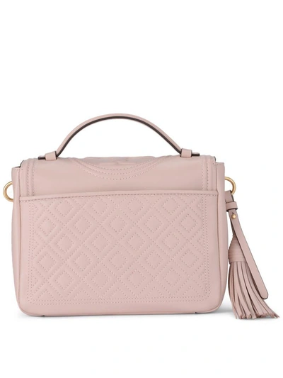 Tory Burch Fleming Pink Quilted Leather Satchel In Rosa | ModeSens