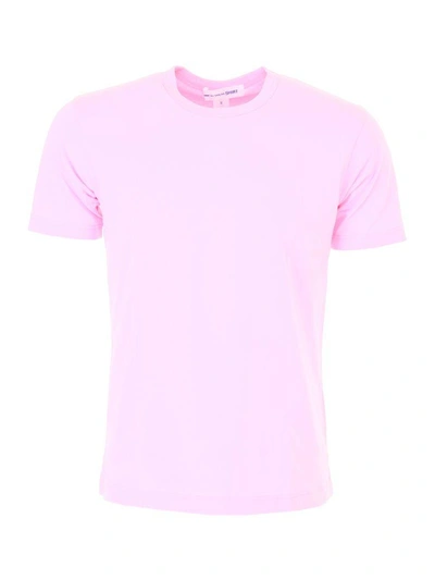 Shop Comme Des Garçons Shirt Unisex Cotton T-shirt In Pink|rosa
