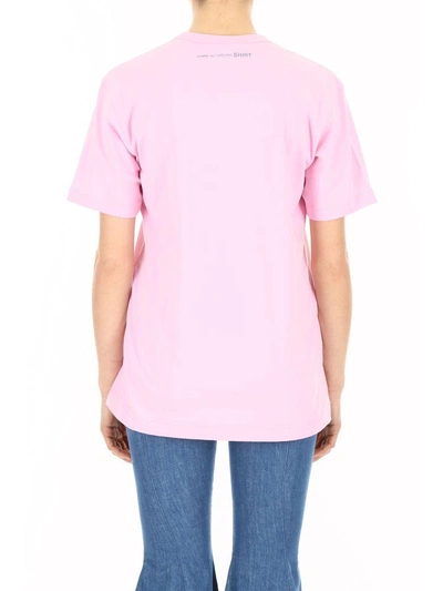 Shop Comme Des Garçons Shirt Unisex Cotton T-shirt In Pink|rosa