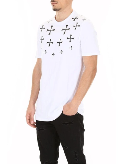 Shop Neil Barrett Jersey T-shirt In White Black