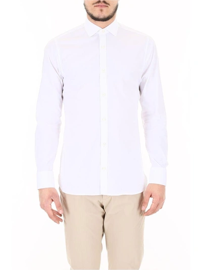 Shop Z Zegna Cotton Shirt In Bianco Ottico Unito|bianco