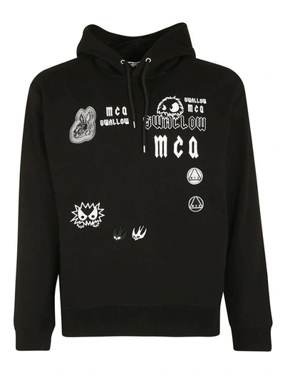 Shop Mcq By Alexander Mcqueen Mcq Alexander Mcqueen Embroidered Hoodie In Black