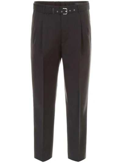 Shop Prada Wool And Mohair Trousers In Nero (black)
