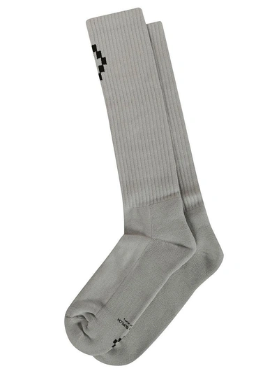 Shop Marcelo Burlon County Of Milan Cross Socks In Gray/black