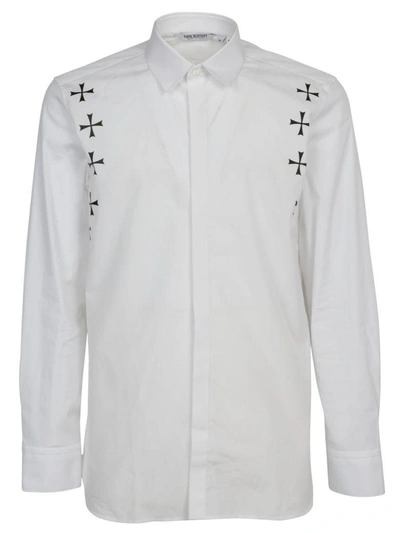 Shop Neil Barrett Shirt In White/black