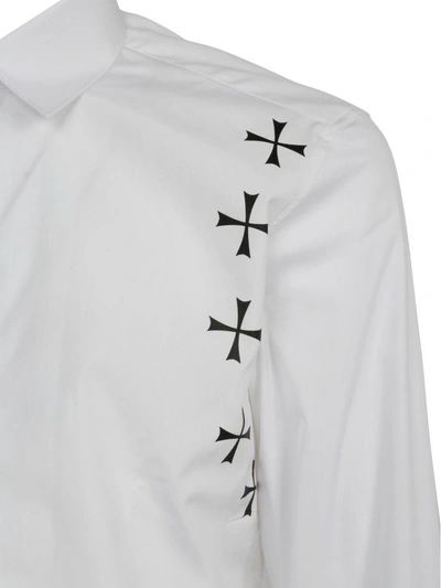 Shop Neil Barrett Shirt In White/black