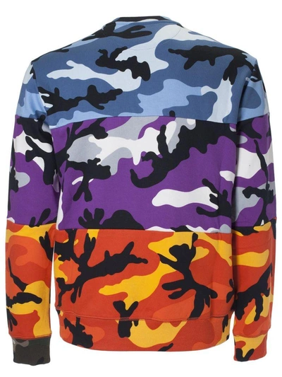 Shop Valentino Camouflage Print Sweatshirt