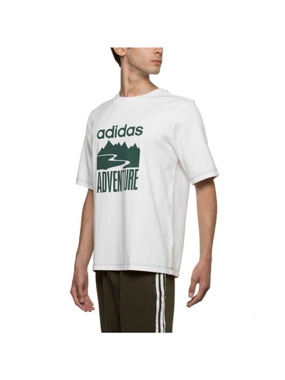 Shop Adidas Originals Adventure T-shirt In White