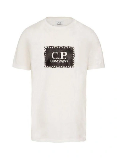 Shop C.p. Company T-shirt C.p. Label In Bianco