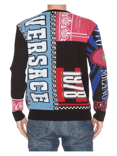 Shop Versace Sweater In Multicolor