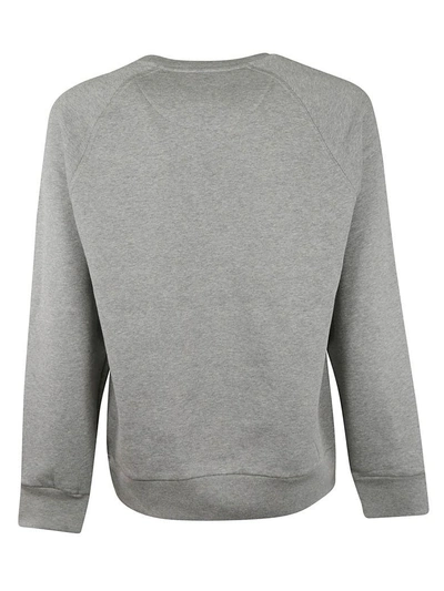 Shop Burberry Archive Logo Sweatshirt In Pale Grey Melange