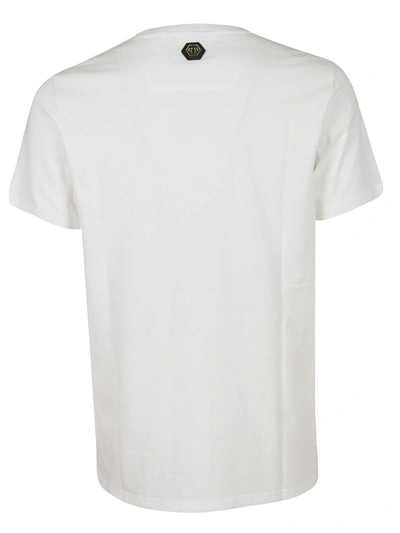 Shop Philipp Plein Logo T-shirt In Bianco